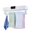 Bathroom multi-function wall mounted double layers UV light electric heated hanging holder towel drying rack